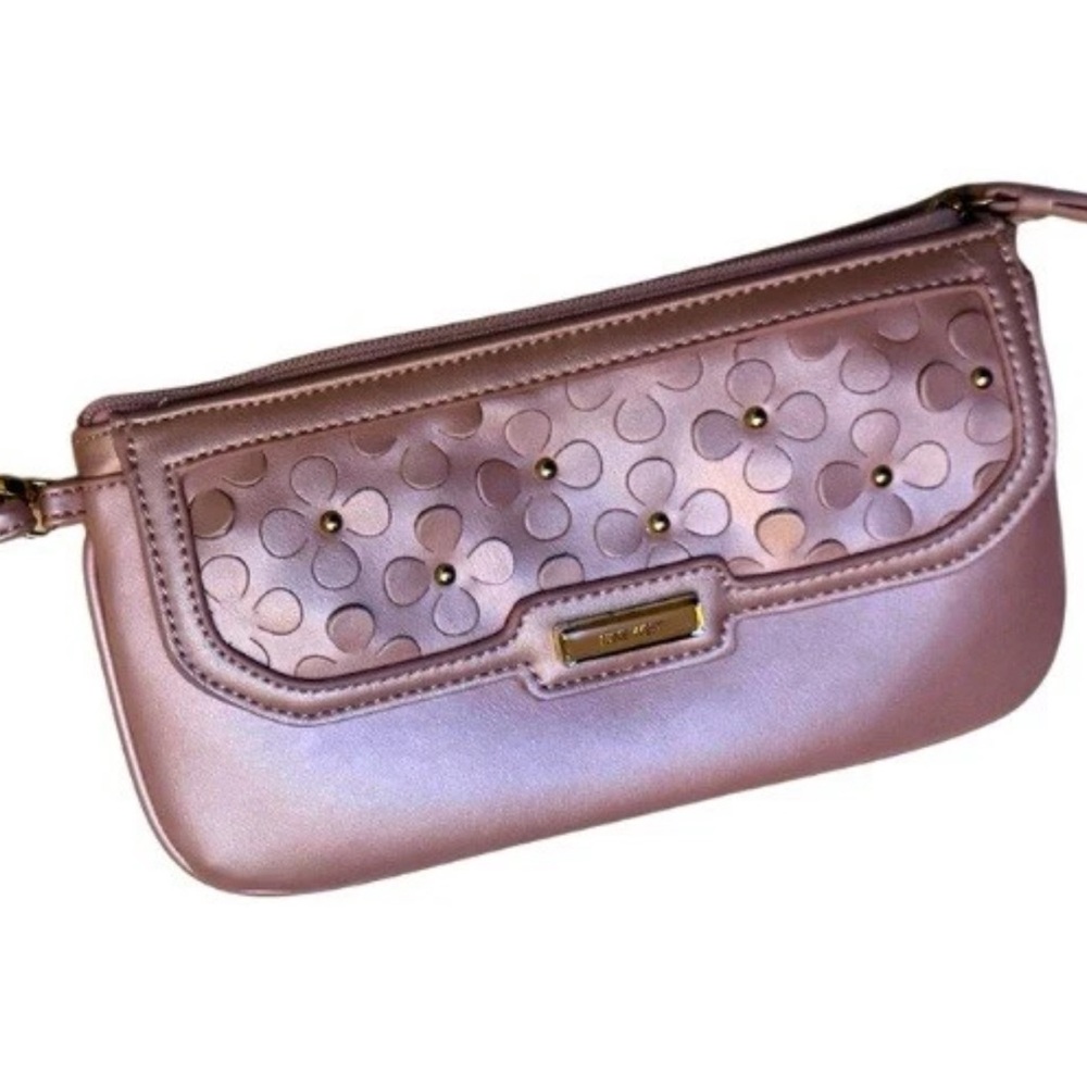 Nine West Metallic Pink Clutch